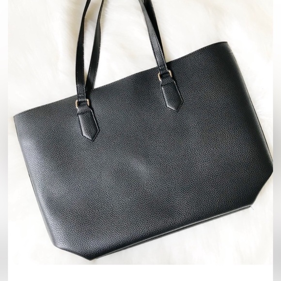 White House Black Market Handbags - White House Black Market Large pebbled black Tote